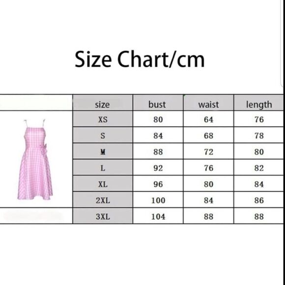 Margot Robbie Barbie The Movie Pink Plaid Dress Barbie Costume - Picture 13 of 13